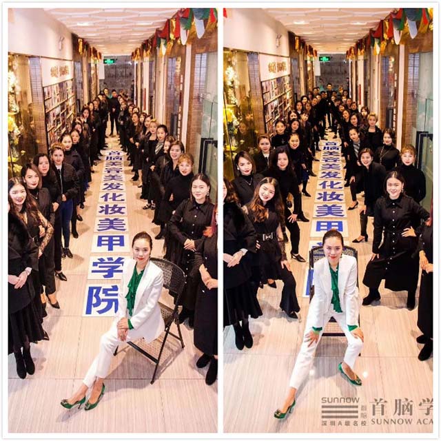 化妝師、美容師、美發(fā)師、美甲師全體合影